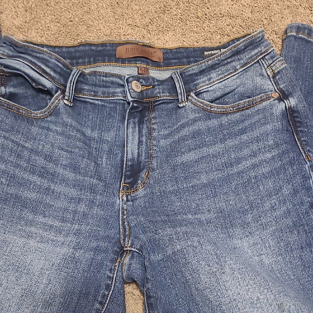 Judy Blue Women's Distressed Blue Boyfriend Jeans Size 9